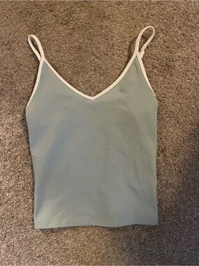 wild fable Sage Green V-Neck Cami with White Trim